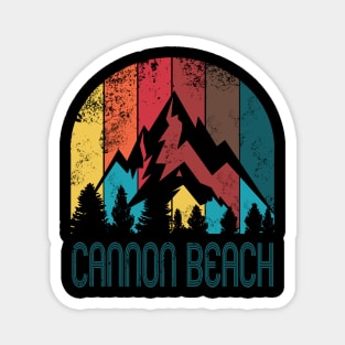 Retro City of Cannon Beach T Shirt for Men Women and Kids Magnet