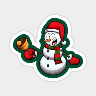 Snowman With Bell Magnet