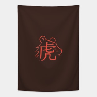 Tiger - Chinese Zodiac - Kanji Tapestry