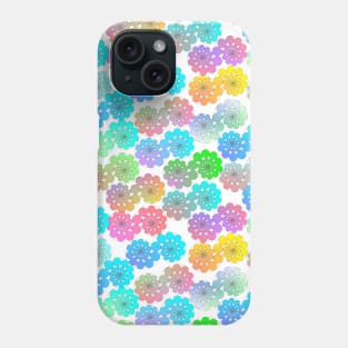 Graphic Spiraling Circles on White Double Vertical Phone Case