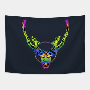 Comet the Reindeer Rainbow Tapestry