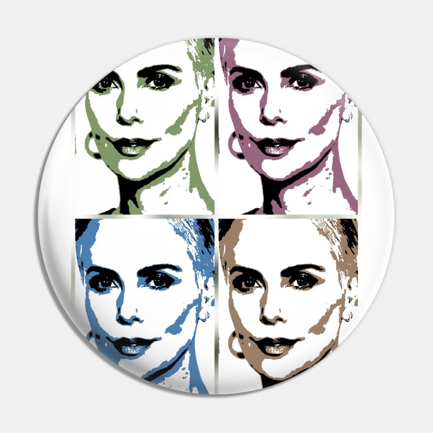 Woman (pop art) Pin by d1a2n3i4l5