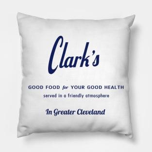 Clark's Restaurant. Cleveland, Ohio Pillow