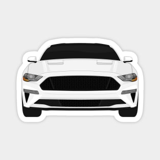 Mustang GT Oxford-White + Black roof Magnet