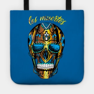 Los Muertos Sugar Skull - Gold and Blue Edition Tote