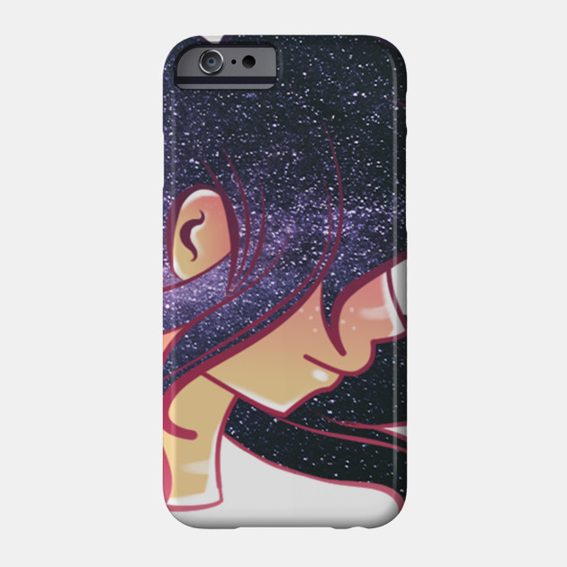 Kawaii Galaxy Haired Anime Girl Anime Galaxy Girl Phone Case