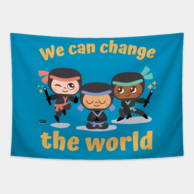 Change the world Tapestry by Language Ninjas