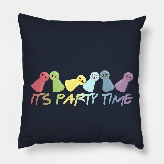 Boardgame Party Time Pillow by Maolli Land