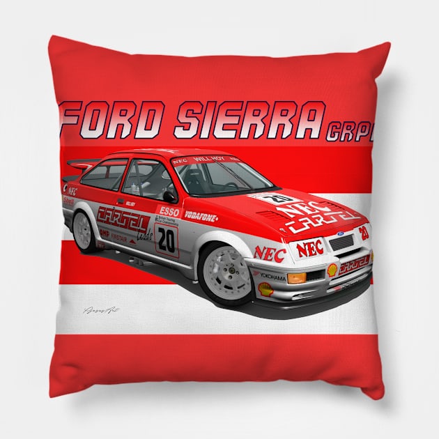 GrA Ford Sierra RS Cosworth Pillow by PjesusArt