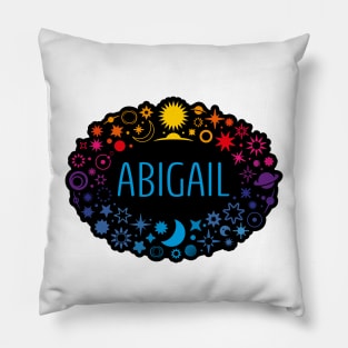 Abigail name surrounded by space Pillow