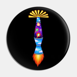 Lava Lamp Space Rocket Pin