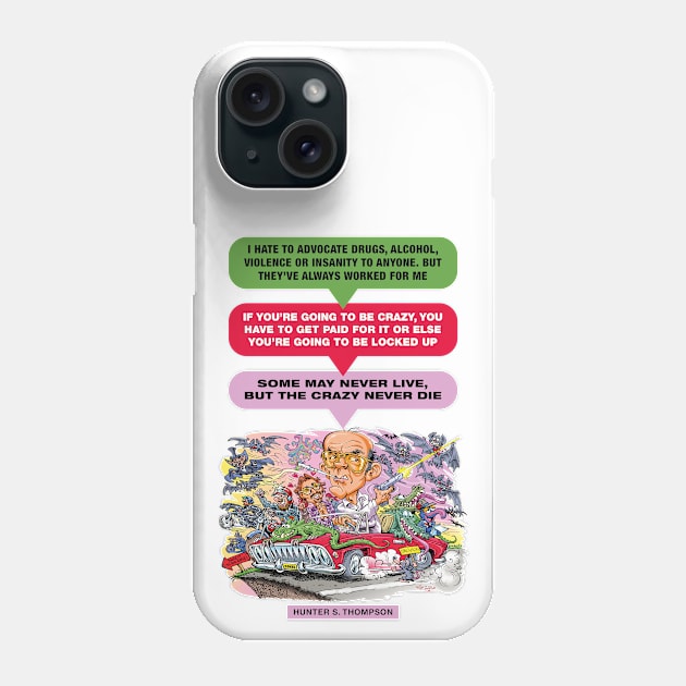 Hunter S. Thompson Phone Case by PLAYDIGITAL2020