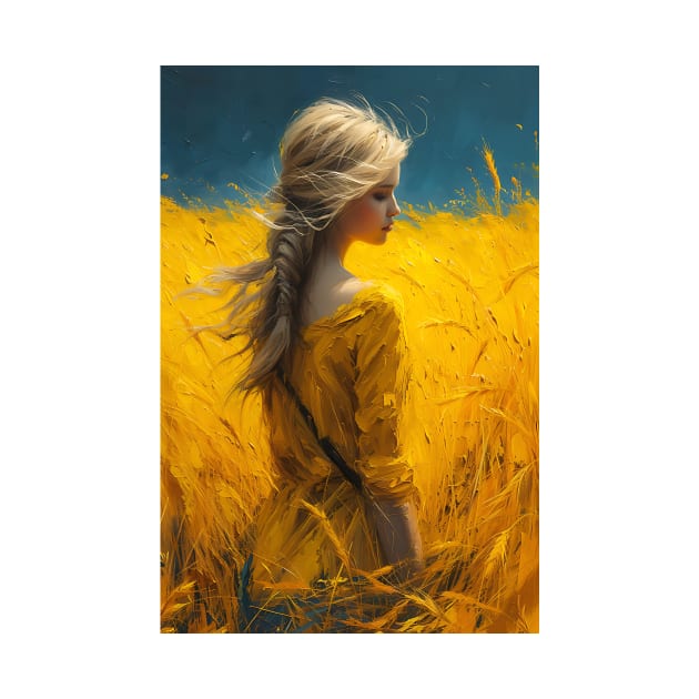 Girl in yellow fields by UmagineArts