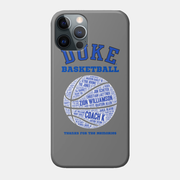 Duke Blue Devils Basketball Thanks For the Memories Coach K - Duke Basketball - Phone Case
