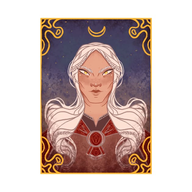 Manon Blackbeak - Throne of Glass (Background) by livelonganddraw