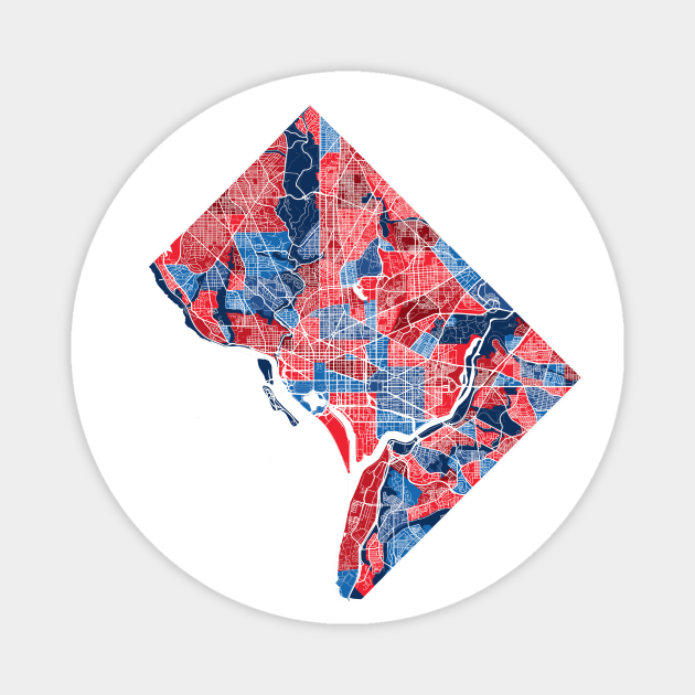 Washington Dc Neighborhood Map Washington Dc Neighborhood Map - Washington Dc - Magnet | Teepublic
