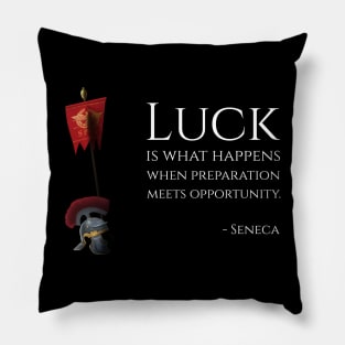 Luck is what happens when preparation meets opportunity -  Seneca Pillow