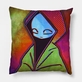 Blue Alien Pillow