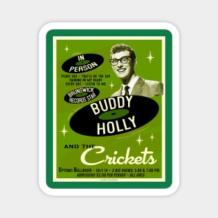 Buddy Holly In Person (Green) Magnet