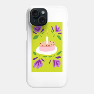 Cake and Flowers - Happy Birthday! Phone Case