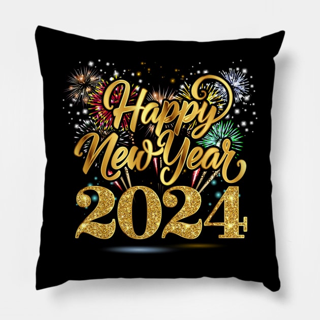 New Years Eve Party Supplies 2024 Happy New Year Pillow by antrazdixonlda