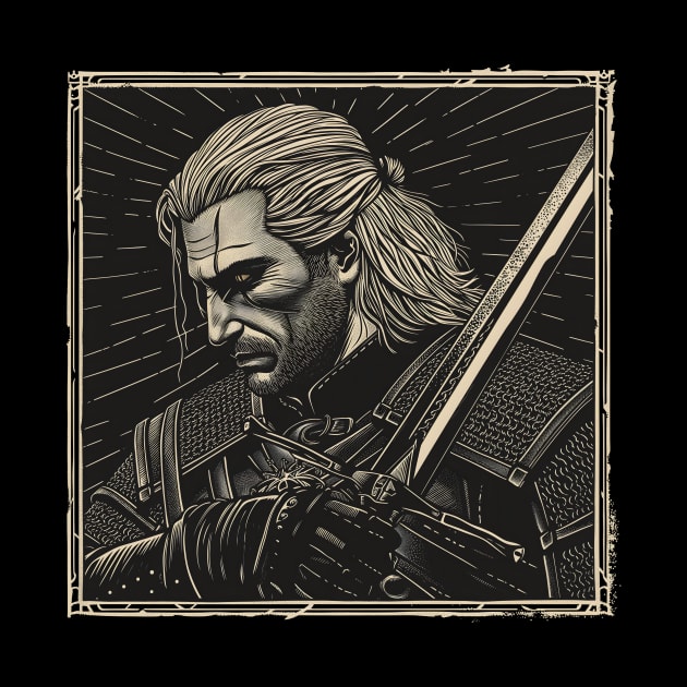 Geralt - The White Wolf Tarot Card by DesignedbyWizards