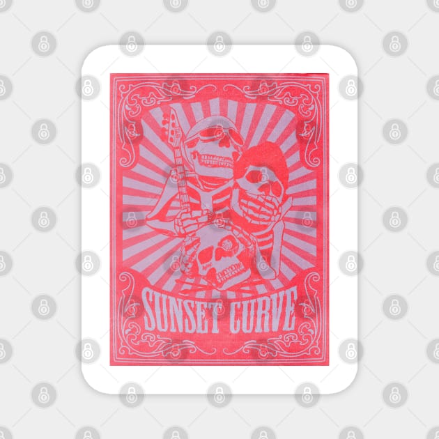 SUNSET CURVE ROCK BAND (POSTER VERSION) #2 Magnet by ARTCLX