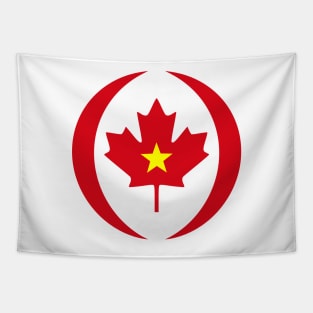 Canadian Vietnamese Multinational Patriot Flag Tapestry