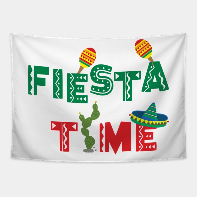 Fiesta time - 5 Cinco de Mayo Holiday Gift Tapestry by xaviervieira