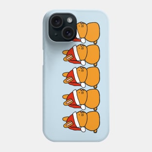 Cute Christmas Bunny Rabbit in Santa Hat Five Phone Case