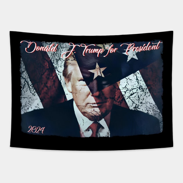 Donald J. Trump for President 2024 Tapestry by Franky Layne Productions