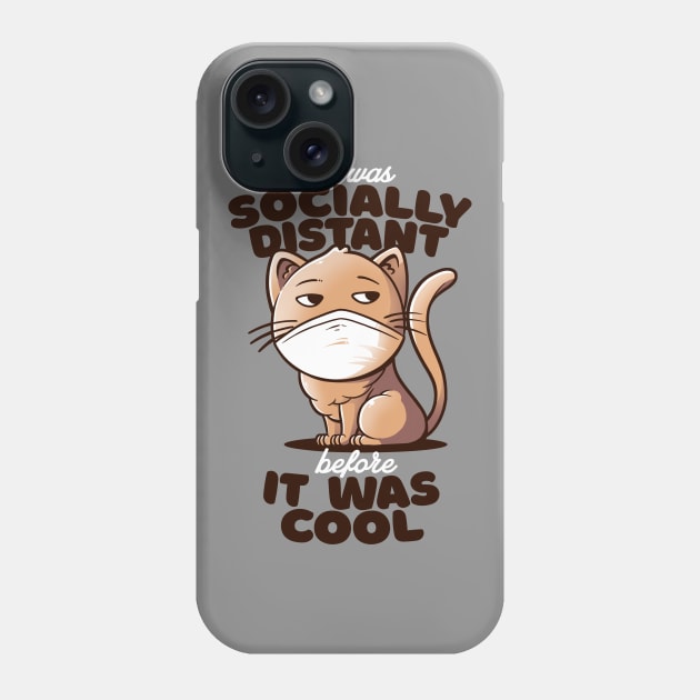 Socially Distant Cat Phone Case by eduely