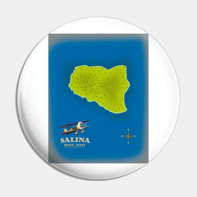 Salina, Sicily map travel poster Pin by nickemporium1