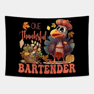 One Thankful Bartender Thanksgiving Turkey Costume Groovy Tapestry