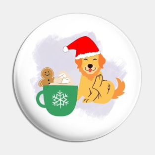 Christmas dog Pin