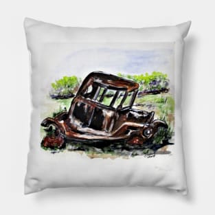 Wrecked And Rusting Pillow