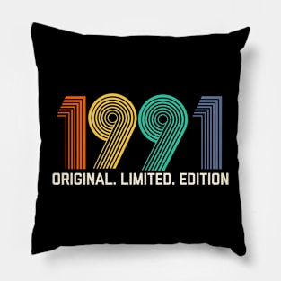 Vintage 1991 Birthday Retro 1991 For Men Women born in 1991 Pillow