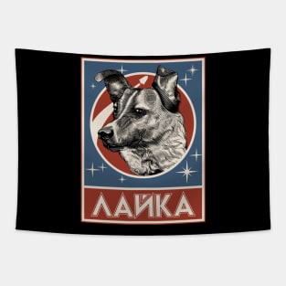 Soviet Space Dog Laika Tapestry