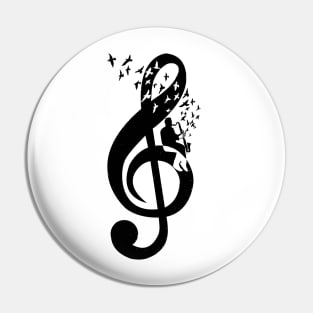 Treble Clef - Bass clarinet Pin