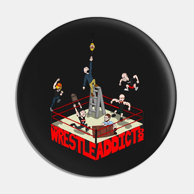 The Wrestle Addict Cartoon Tee Pin by thewrestleaddict