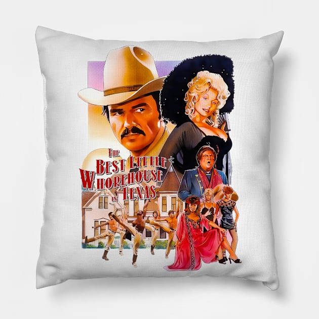 Burt reynolds dolly parton Pillow by zicococ