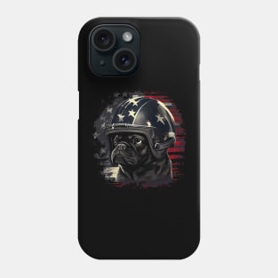 Pug as football player four Phone Case