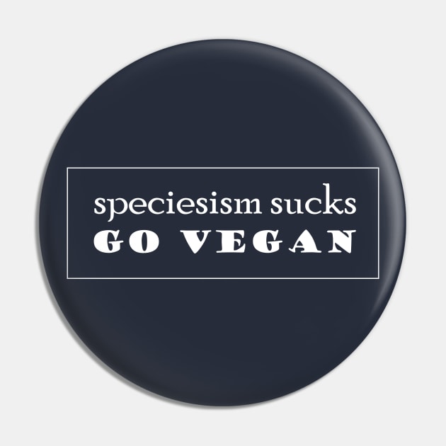 Speciesism Sucks - Go Vegan - powerful text design Pin by Green Paladin