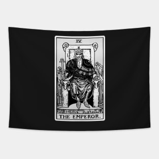 IV. The Emperor Tarot Card | Black and white Tapestry