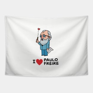 I LOVE Paulo Freire Tapestry