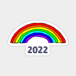 Hand Drawn Rainbow Very Peri Periwinkle Blue 2022 Magnet