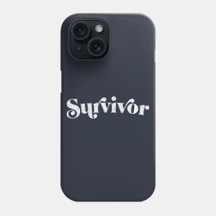 Survivor /// Retro Typography Faded Design Phone Case