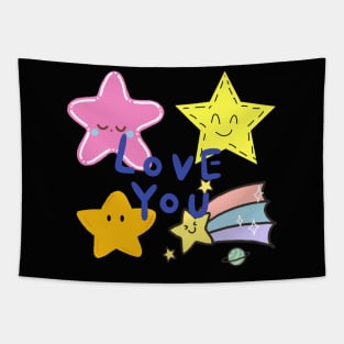 love you, star,smile Tapestry