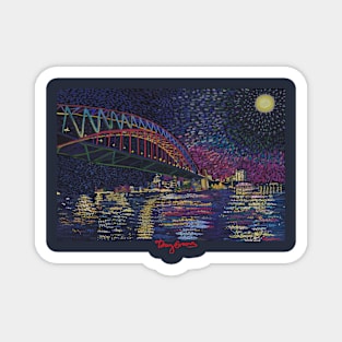 Sydney Harbour Bridge Night Vivid Magnet