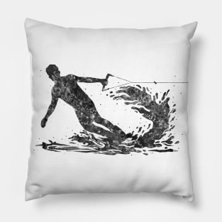 Wakeboard black and white Pillow